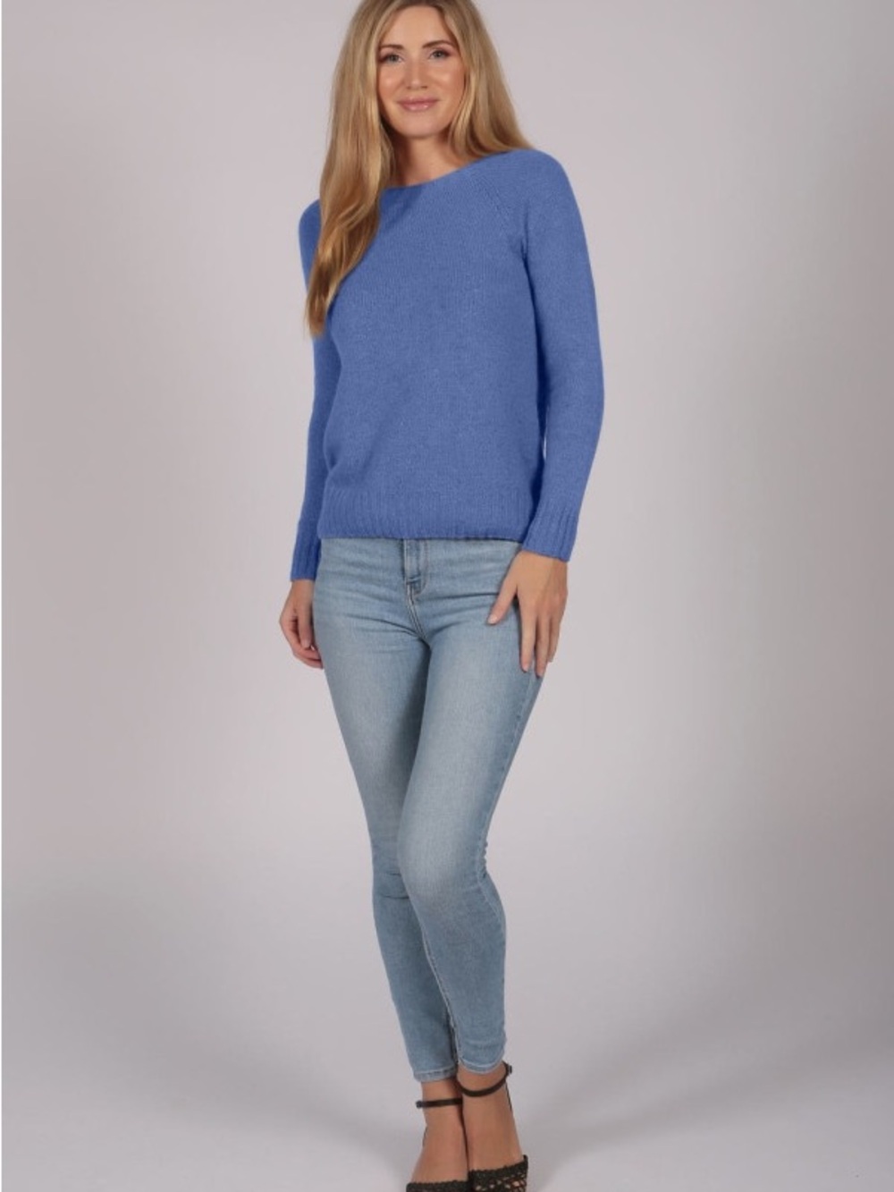 Tahari 100% Cashmere Sweater in Periwinkle